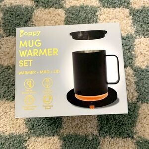 NEW Mug Warmer Set Coffee Mug Warmer Xo Poppy Black Travel Stainless Steel USB